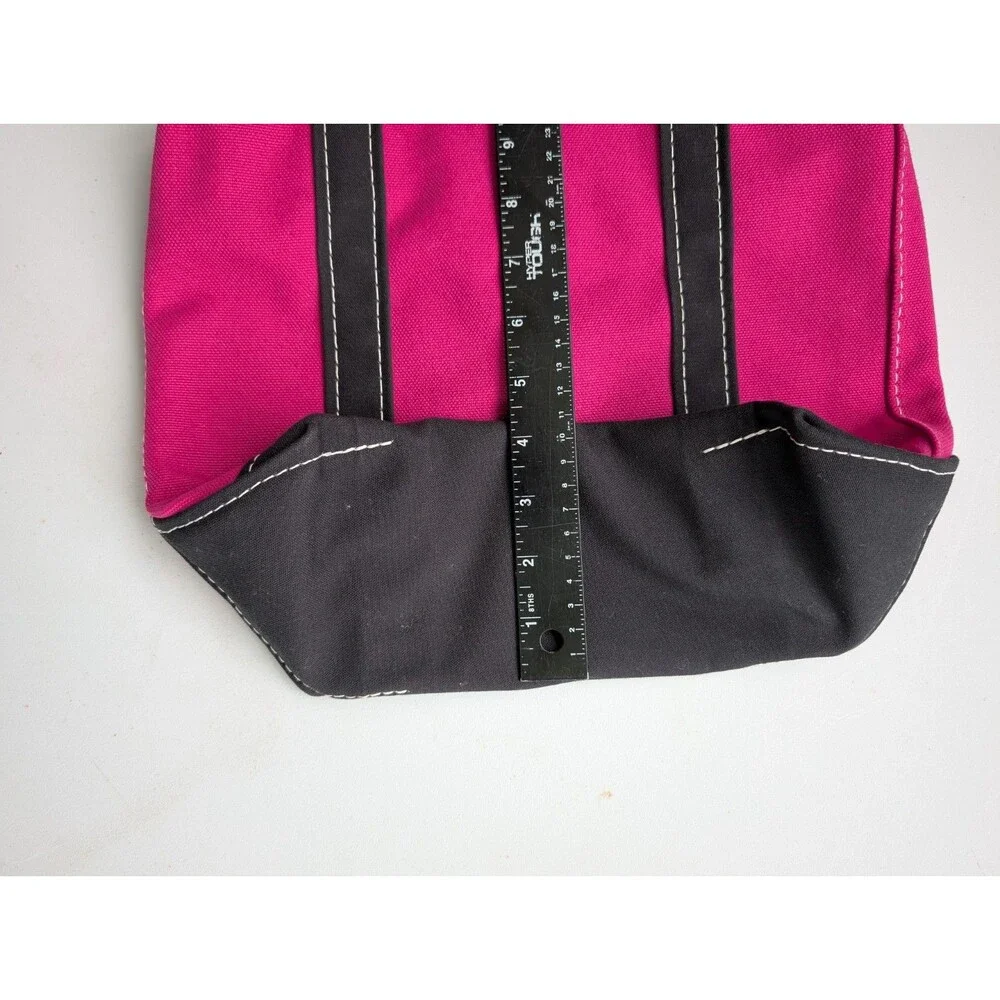 L.L.Bean Boat and Tote Small Zip Top Hot Pink Black Custom Color Monogram M USA